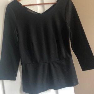 Peplum 3/4 length top